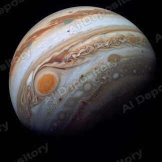 NASA style space photography of Jupiter