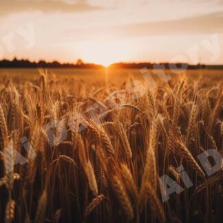 Wide shot photo of a field of wheat