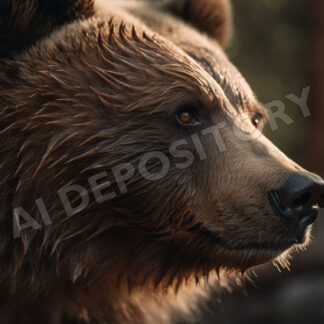 Bear in nature close up