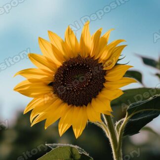 Sunflower under a blue sky
