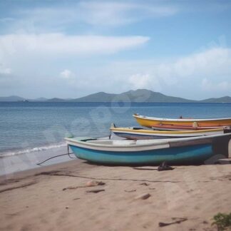 Boats on the beach for fishing