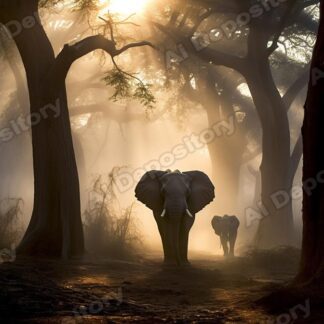 Elephant in the jungle photo