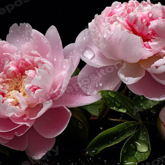 Peony flower macro photo