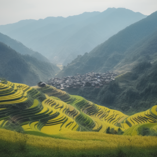 Rice terraces in China