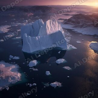 Arctic landscape aerial view