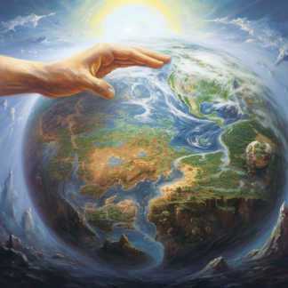 Creation of the earth illustration