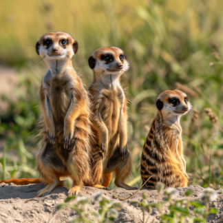 a group of meerkats photo
